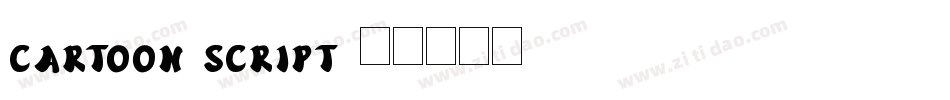 Cartoon Script字体转换